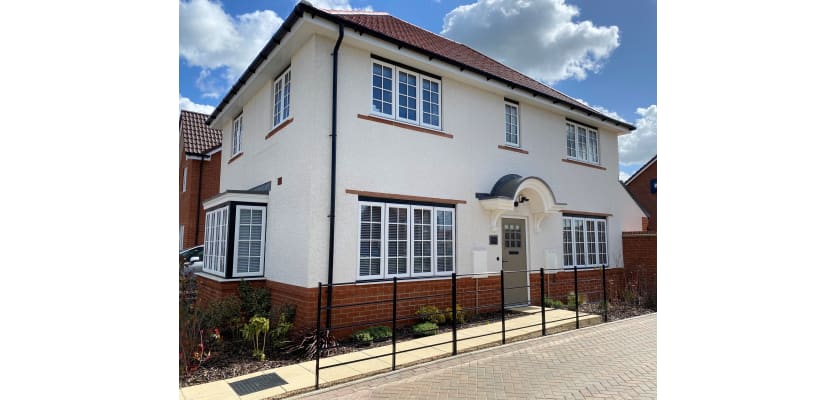 EnviroRail Estate railings installed outside a house 