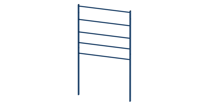 1.2m High x 1.0m Wide EnviroRail Estate Railing - Blue