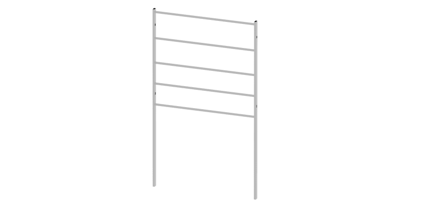 1.2m High x 1.0m Wide EnviroRail Estate Railing - White Aluminium