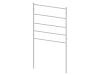 1.2m High x 1.0m Wide EnviroRail Estate Railing - White Aluminium