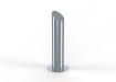 A 900mm high stainless steel bollard with mitre top.  This is bolted down to the ground.