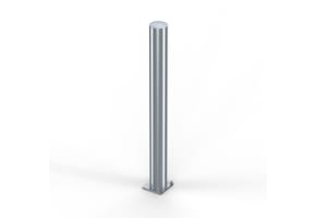 1000mm High Stainless Steel Fold Down Bollard with Semi Dome Top