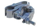 Coupler for In Ground Scaffold Pole to Temporary Fencing