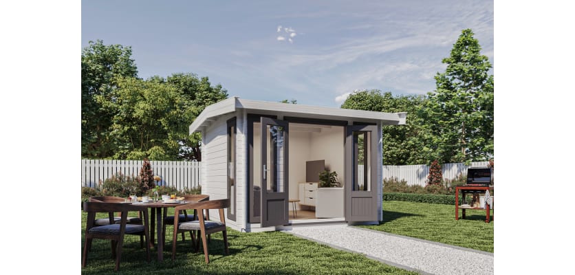 Cozy Interior of 3m x 3m Rowling Timber Summer House