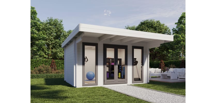 4m x 3m Dickens Timber Summer House Exterior View