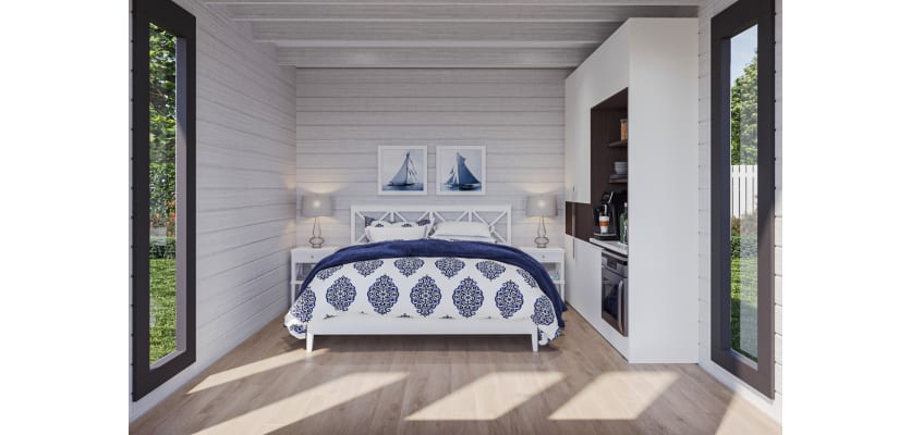 Comfortable 4m x 3m Dickens Summer House Interior