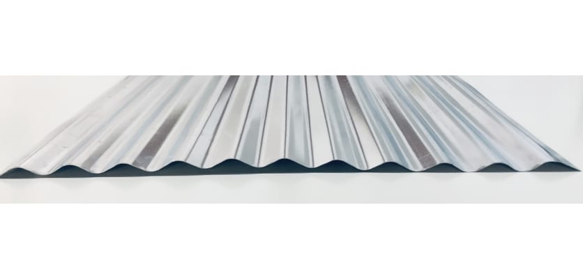 14/3 corrugated metal sheets have 14 roll forms at 3" intervals