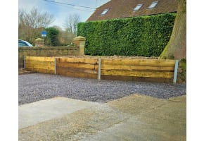 Green Treated  Railway Sleeper | 2400mm x 100mm x 200mm