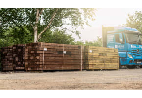 Pack of 100 Brown Treated Railway Sleepers | 2400mm x 100mm x 200mm