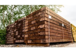Pack of 100 Brown Treated Railway Sleepers | 2400mm x 100mm x 200mm