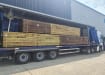 Pallets of Railway Sleepers Loaded on to an artic lorry