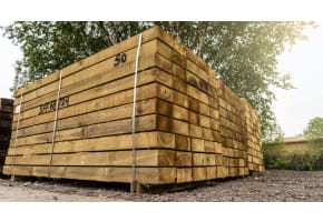 Pack of 100 Green Treated Railway Sleepers | 2400mm x 100mm x 200mm
