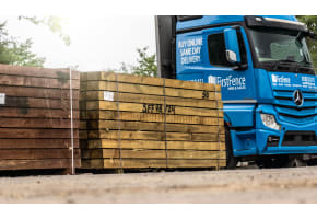 Pack of 100 Green Treated Railway Sleepers | 2400mm x 100mm x 200mm