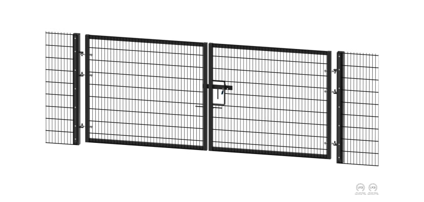 1.8 x 8.0m Wide ProFence SR1 Rated 868 Mesh Double Leaf Security Gate