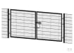 2.0m x 6.0m Wide ProFence SR1 Rated 868 Mesh Double Leaf Security Gate