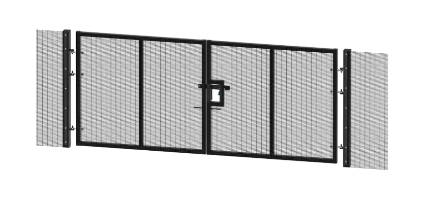 2.0m x 6.0m Wide ProFence SR1 Rated  358 Mesh Double Leaf Security Gate