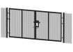 2.0m x 6.0m Wide ProFence SR1 Rated  358 Mesh Double Leaf Security Gate