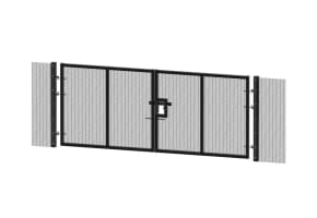 2.0m x 10.0m Wide ProFence® SR1 (A1) LPS 1175 358 Mesh Double Leaf Gate Kit