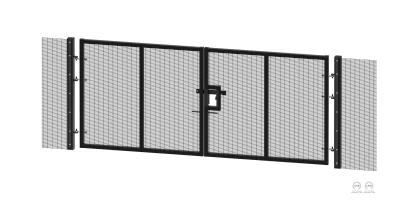 3.0m x 7.0m Wide ProFence SR1 Rated 358 Mesh Double Leaf Security Gate
