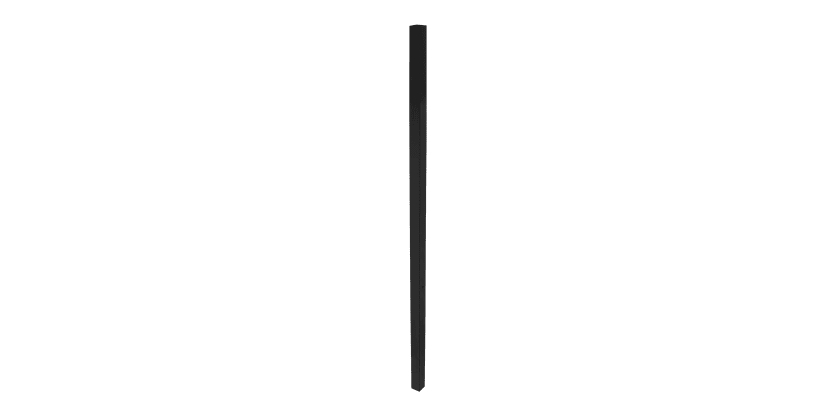 1.0m High EnviroRail Railing Post - Black 