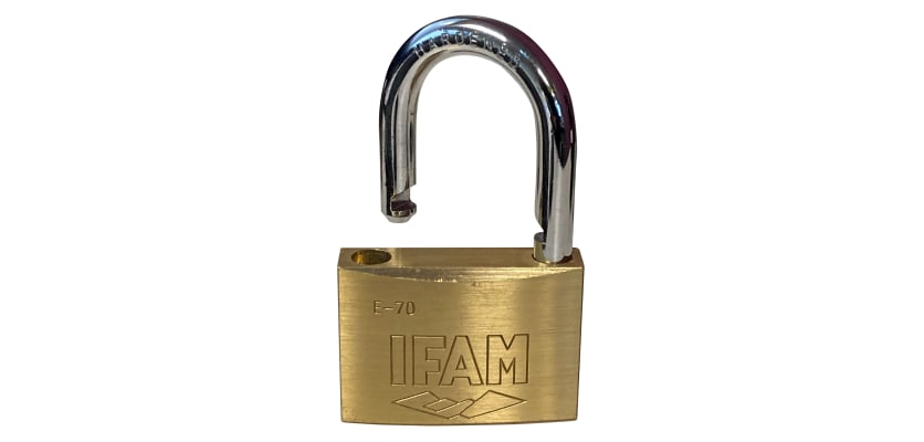 IFAM E-70 Padlock for Apollo Gates in the open position