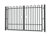 2.4m high x 5.0m Wide EnviroRail® Bow Top Double Leaf Gate – Black