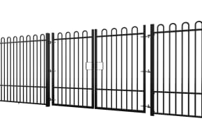 2.4m High x 3.0m Wide EnviroRail® Bow Top Double Leaf Gate Kit 
