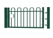 0.9m high x 3.0m Wide EnviroRail® Bow Top Single Leaf Gate – Green