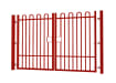 2.0m high x 4.0m Wide EnviroRail® Bow Top Double Leaf Gate – Red