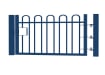 1.0m high x 1.2m Wide EnviroRail® Bow Top Single Leaf Gate – Blue