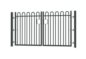 1.8m High x 2.0m Wide EnviroRail® Bow Top Double Leaf Gate Kit 