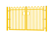 1.8m high x 5.0m Wide EnviroRail® Bow Top Double Leaf Gate – Yellow