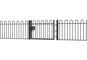 1.2m High x 2.0m Wide EnviroRail® Bow Top Single Leaf Gate Kit