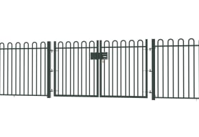 1.5m High x 5.0m Wide EnviroRail® Bow Top Double Leaf Gate Kit 