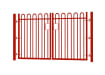 1.5m high x 5.0m Wide EnviroRail® Bow Top Double Leaf Gate – Red
