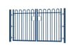 1.5m high x 5.0m Wide EnviroRail® Bow Top Double Leaf Gate – Blue