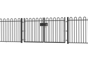 1.5m High x 4.0m Wide EnviroRail® Bow Top Double Leaf Gate Kit 