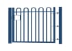 1.5m high x 2.0m Wide EnviroRail® Bow Top Single Leaf Gate – Blue