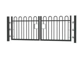 1.2m High x 2.0m Wide EnviroRail® Bow Top Double Leaf Gate Kit 