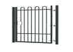 2.0m high x 2.0m Wide EnviroRail® Bow Top Single Leaf Gate – Black
