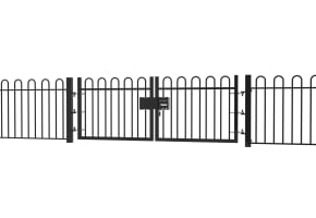 1.0m High x 5.0m Wide EnviroRail® Bow Top Double Leaf Gate Kit 
