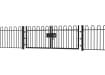EnviroRail® Bow Top Railing Double Leaf Gate installed in row of railings 