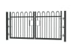 0.9m high x 2.0m Wide EnviroRail® Bow Top Double Leaf Gate – Black
