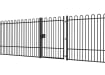 EnviroRail® Bow Top Railing Gate installed in row of railings 
