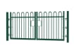 0.9m high x 4.0m Wide EnviroRail® Bow Top Double Leaf Gate – Green