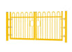 0.9m high x 4.0m Wide EnviroRail® Bow Top Double Leaf Gate – Yellow
