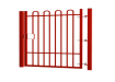 2.4m high x 3.0m Wide EnviroRail® Bow Top Single Leaf Gate – Red