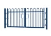0.9m high x 3.0m Wide EnviroRail® Bow Top Double Leaf Gate – Blue