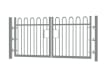 1.0m high x 6.0m Wide EnviroRail® Bow Top Double Leaf Gate – Grey