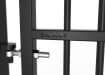 Close up of the EnviroRail® hinge and gate - Black Finish